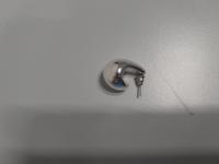 SILVER-LIKE LOBE EARRING